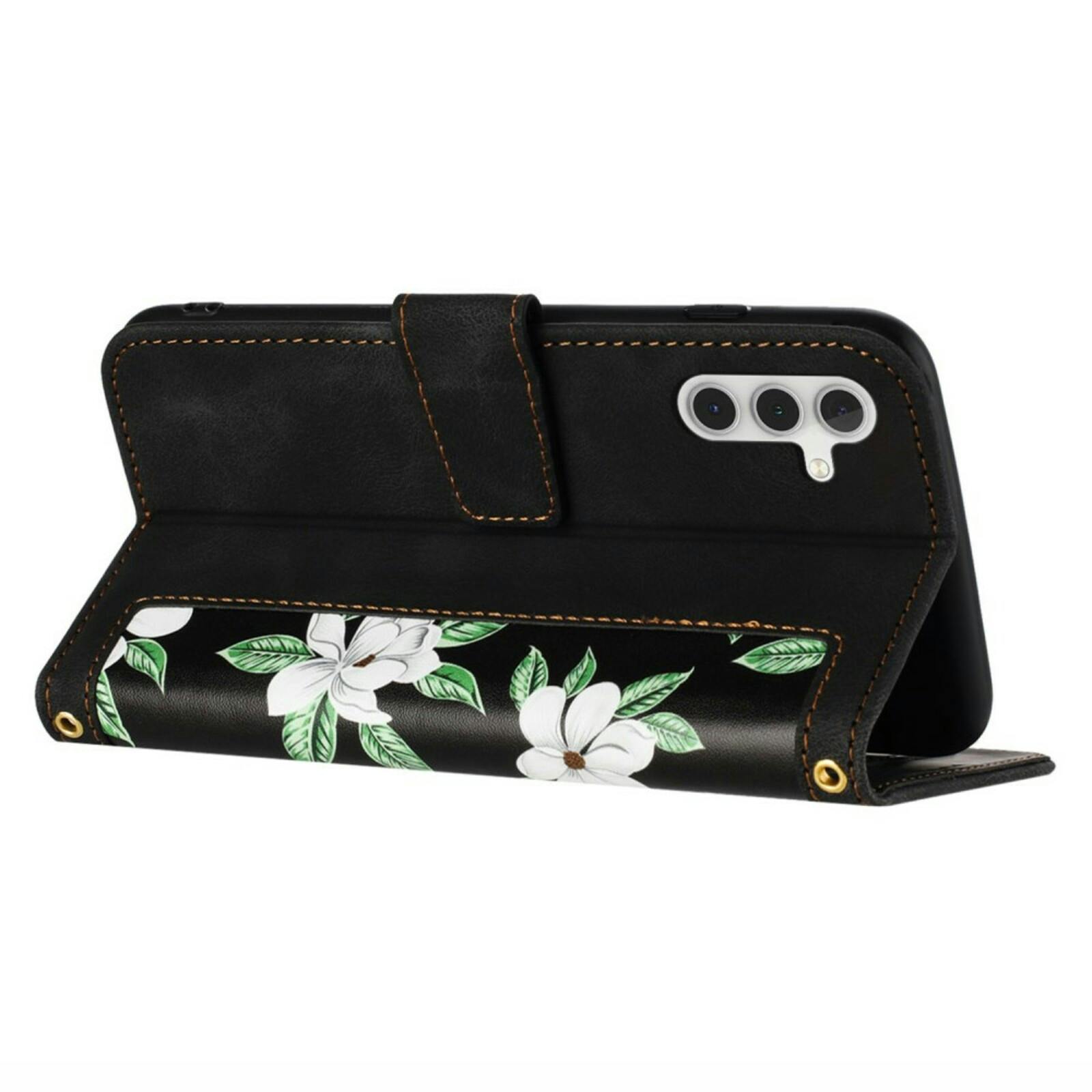 Mocaa Samsung S23 FE Floral Series Bookcase Zwart