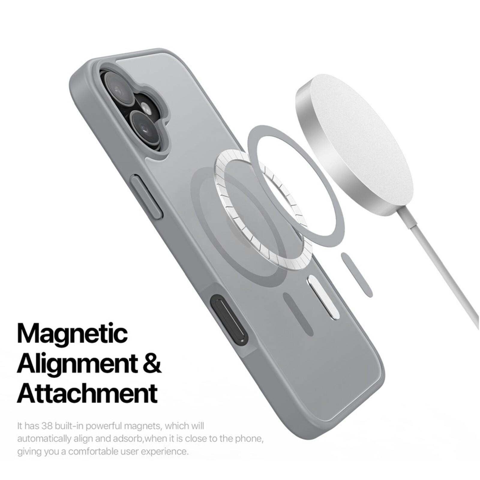 DUX DUCIS iPhone 17 Mat MagSafe Hoesje Grijs