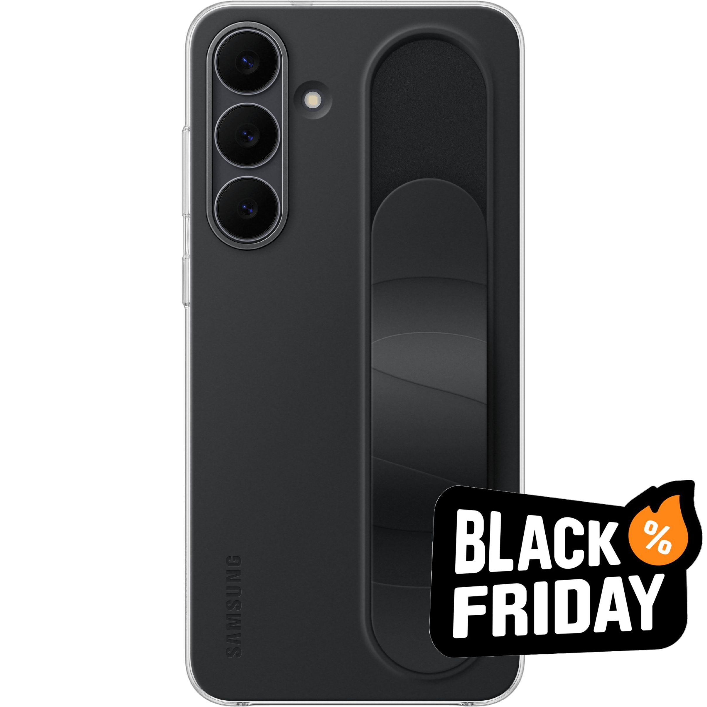 Samsung Galaxy S25 FE Standing Grip Case Zwart