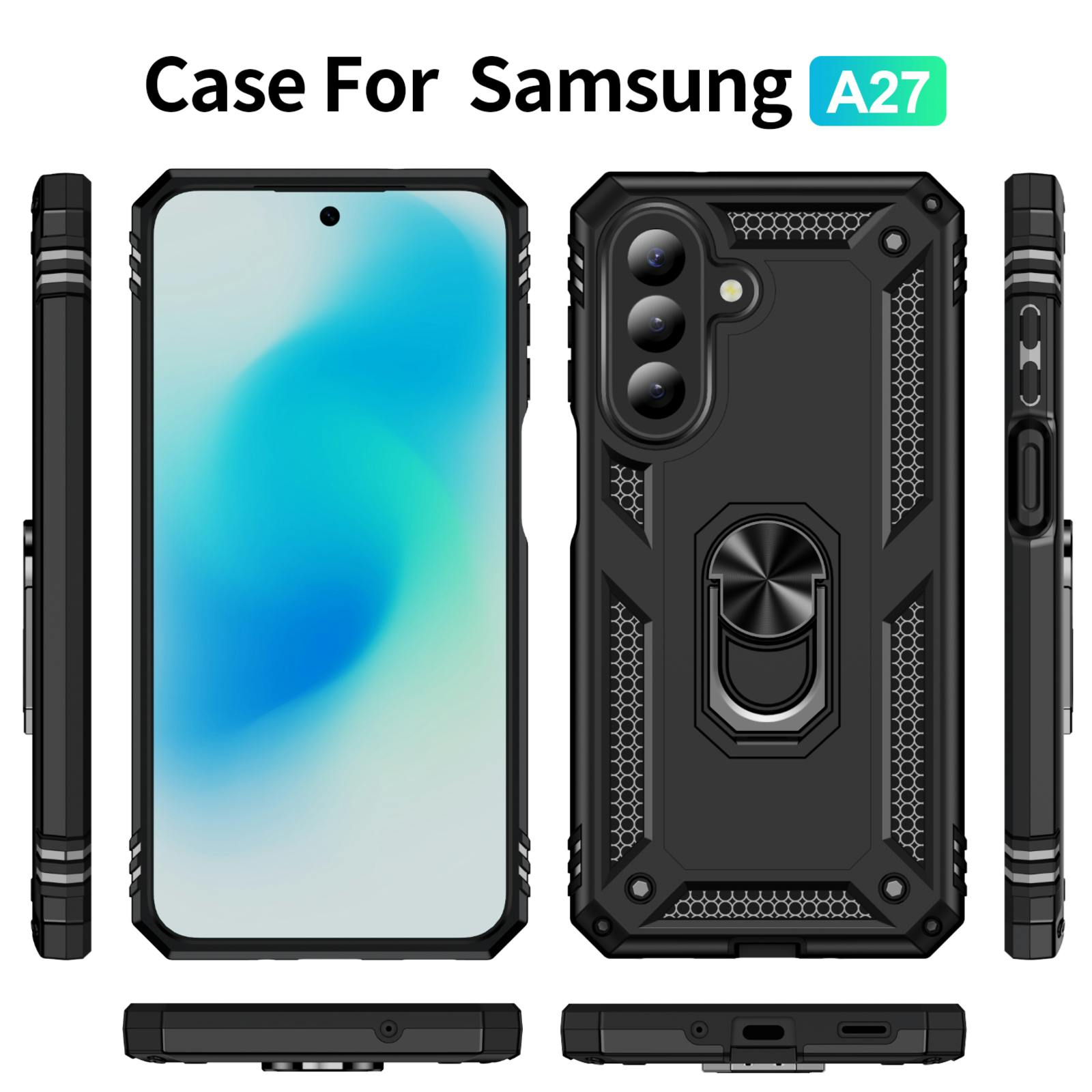 CaseBody Samsung Galaxy A27 Shield Case Zwart