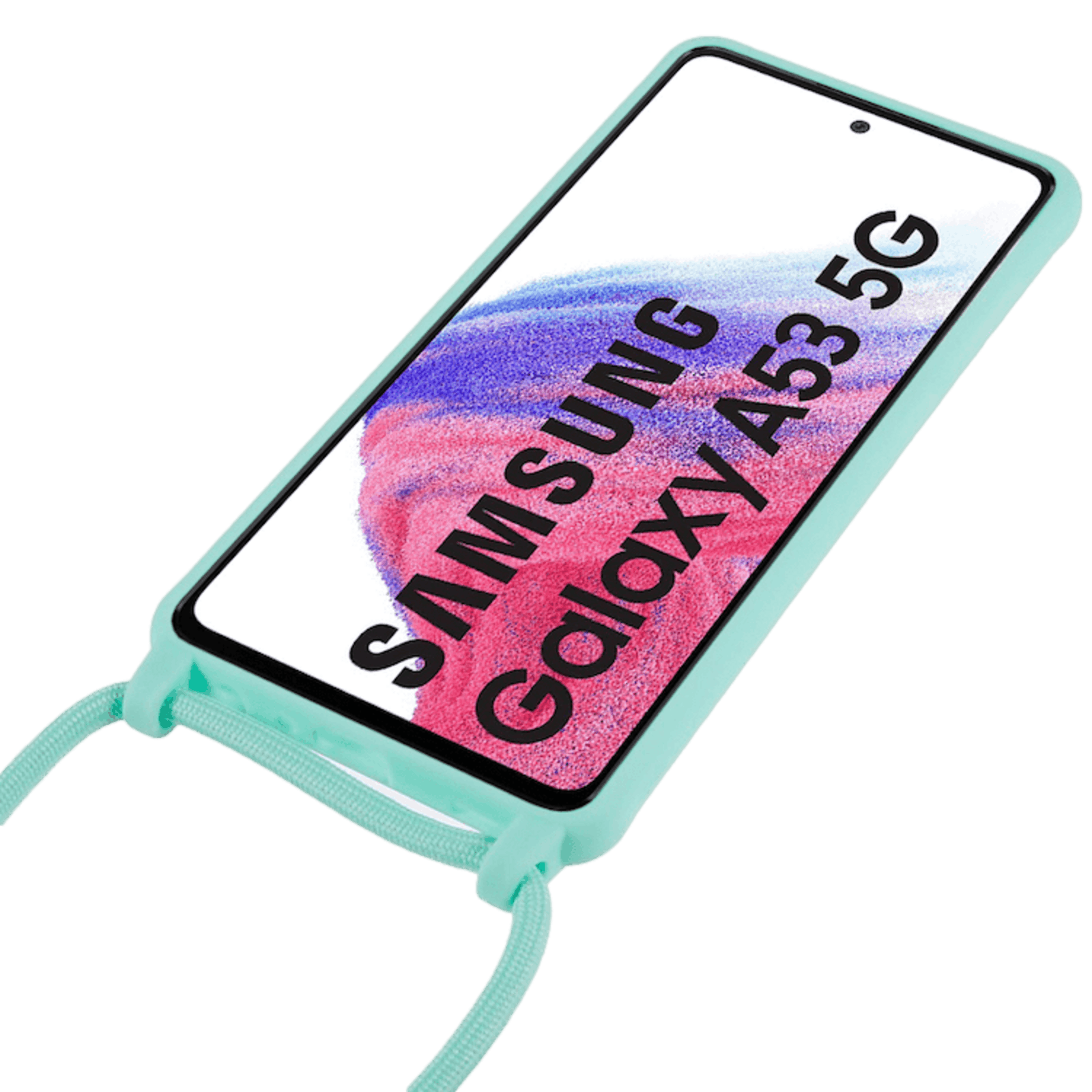 Mocaa Samsung Galaxy A53 Telefoonhoesje met Koord Groen