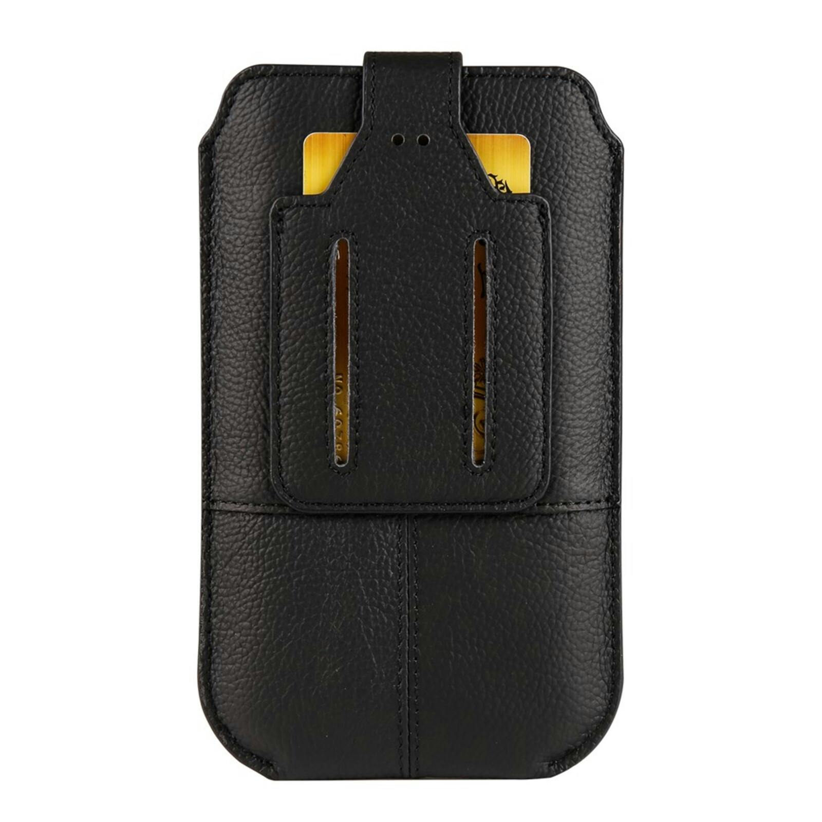 Comfycase Echt Lederen Opberghoesje Zwart XL