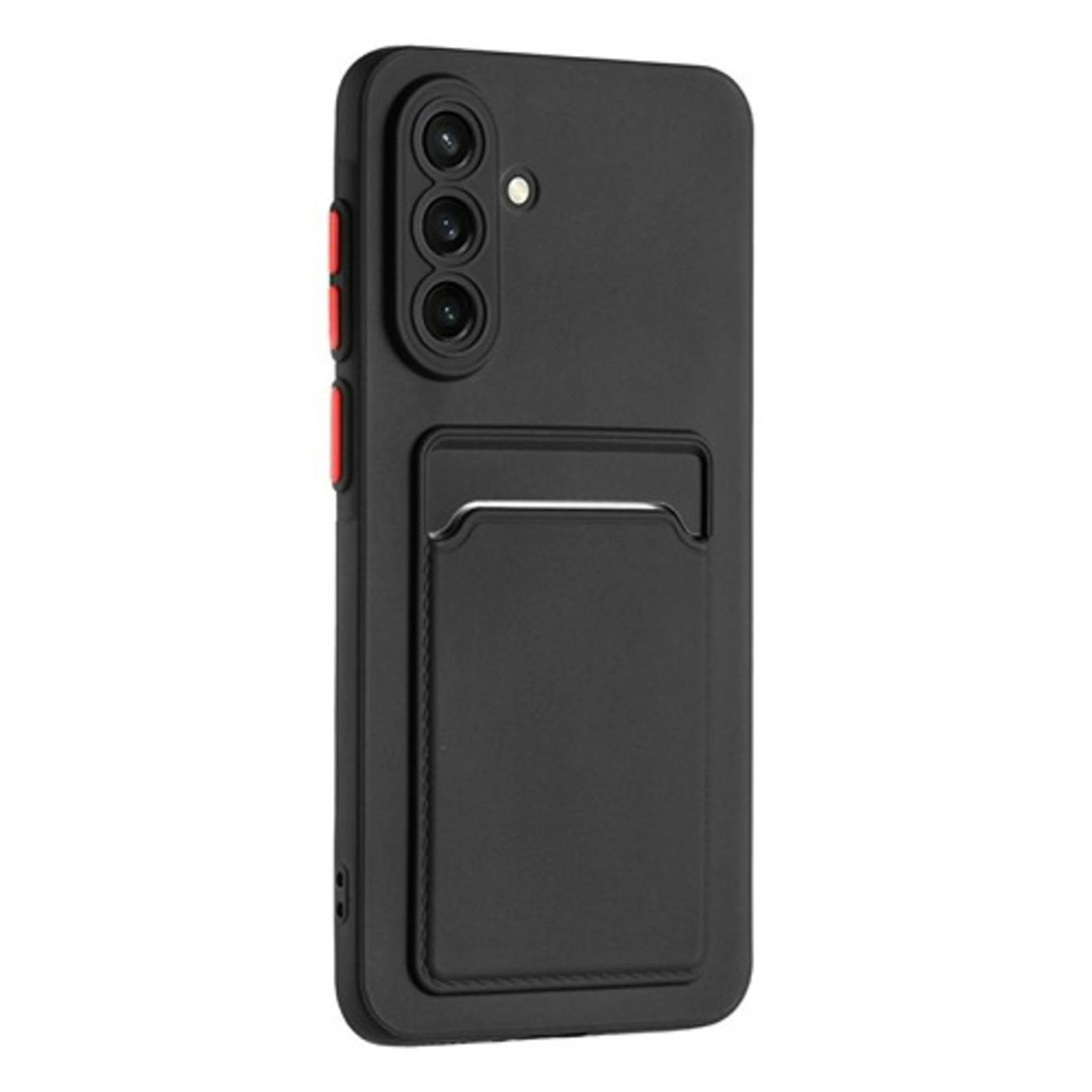 CaseBody Samsung Galaxy A56 Telefoonhoesje met Kaarthouder Zwart