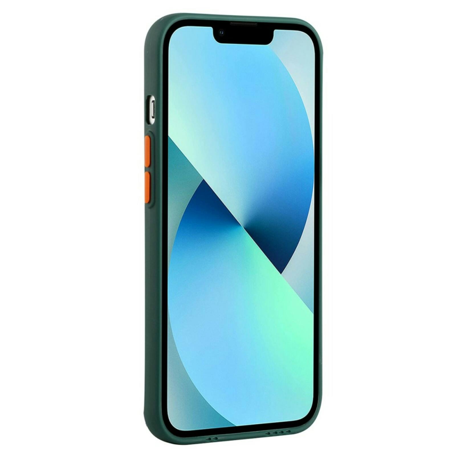 CaseBody Apple iPhone 15 Telefoonhoesje met Kaarthouder Groen