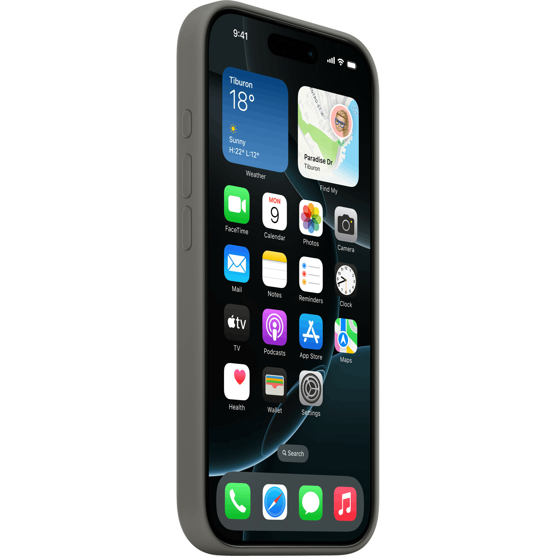 Apple iPhone 16 Pro Max Siliconen MagSafe Hoesje Grijs