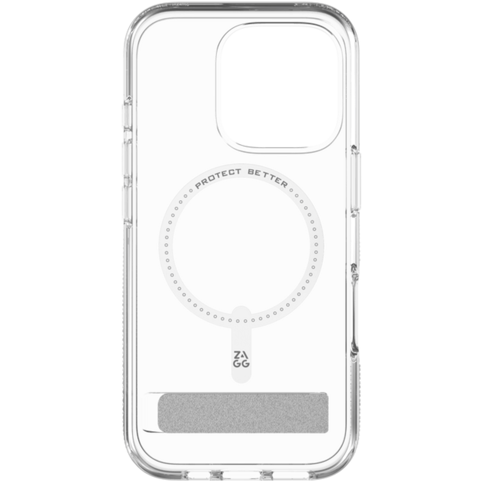 ZAGG iPhone 16 Pro MagSafe Crystal Palace Case met Kickstand Transparant