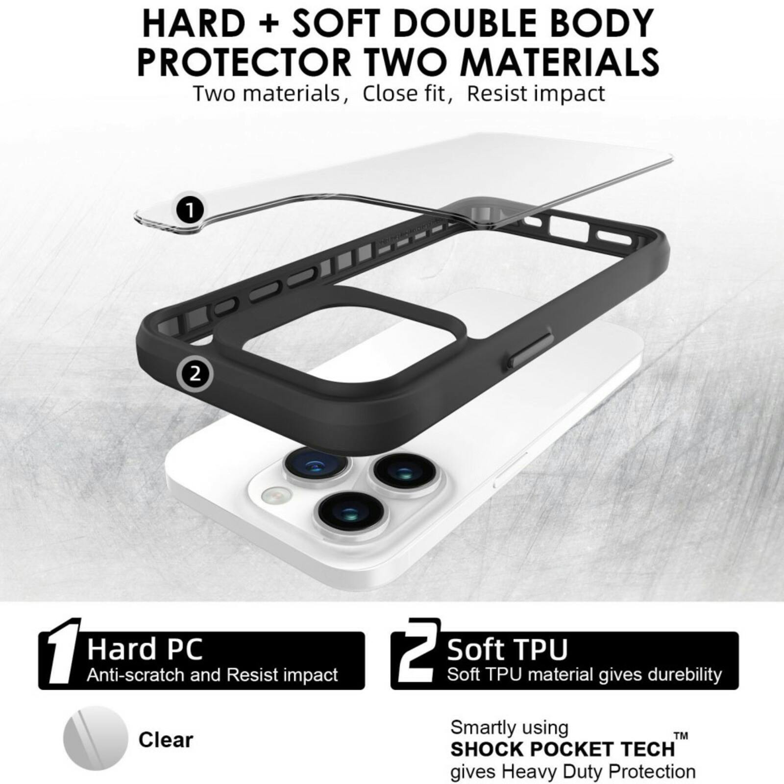 CaseBody iPhone 16 Pro Combat X Beschermhoesje Zwart