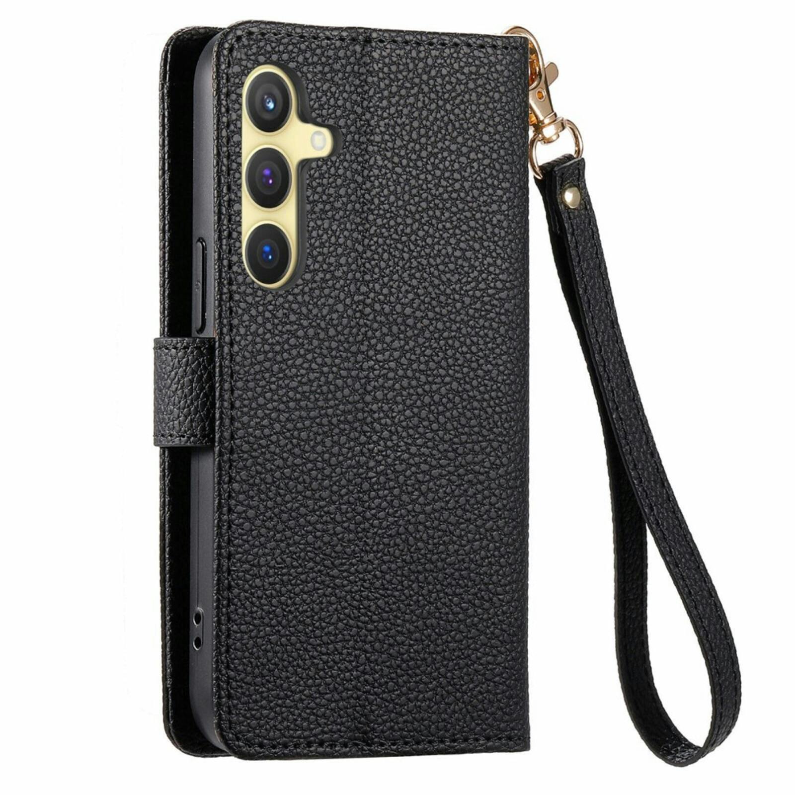 Mocaa Samsung Galaxy S24 Love Heart Wallet Hoesje Zwart