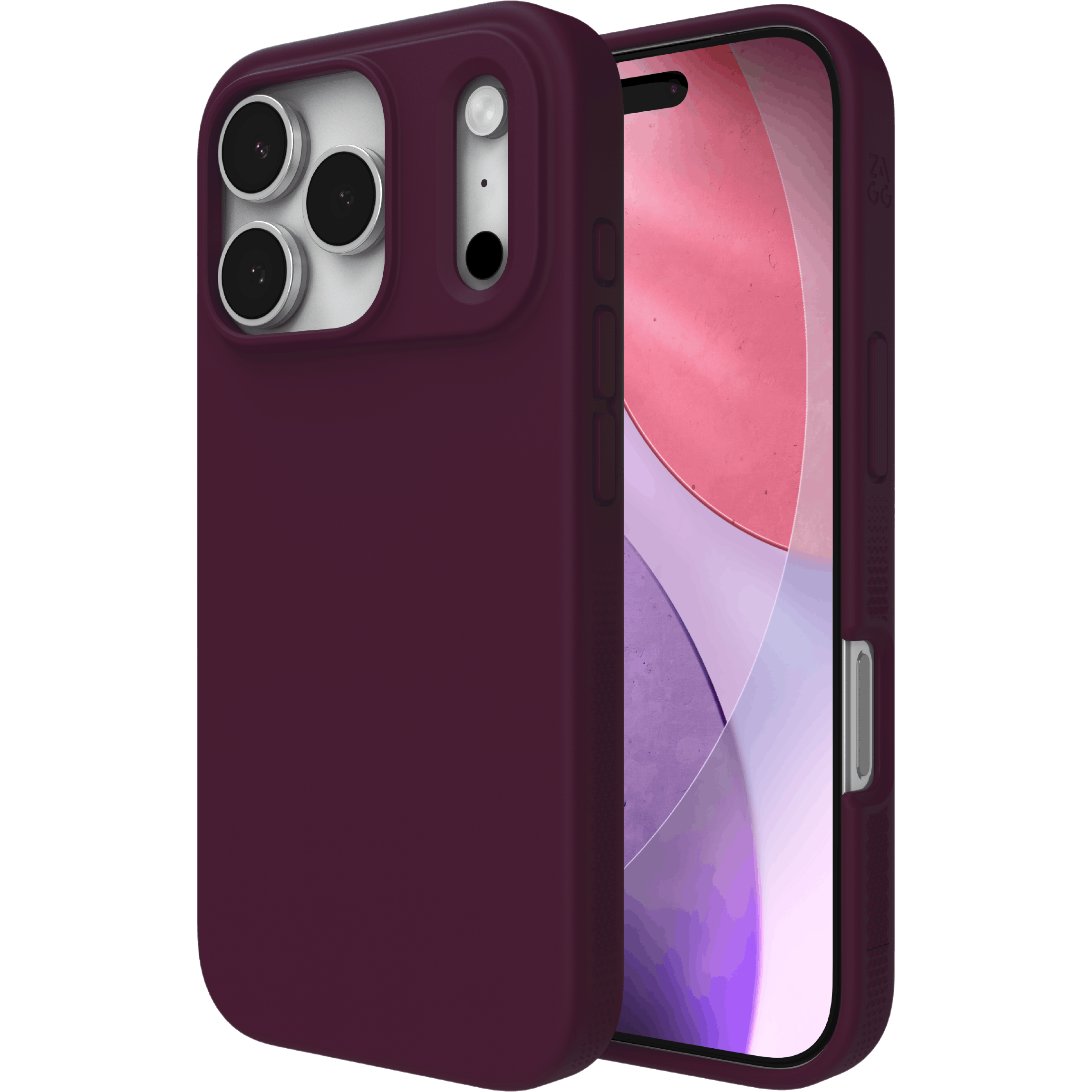 ZAGG iPhone 17 Pro MagSafe Manhattan Case Burgundy - Voorkant