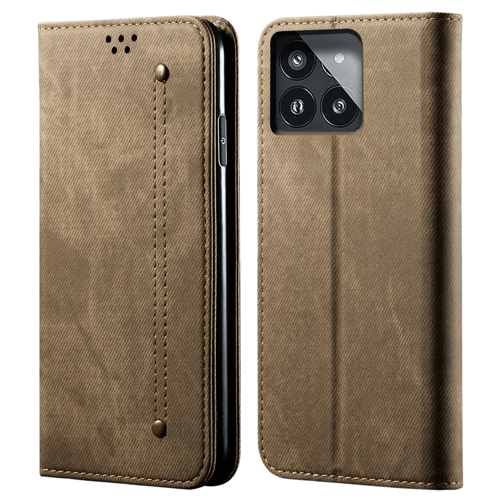 CaseBody POCO X6 Pro Denim Bookcase Bruin