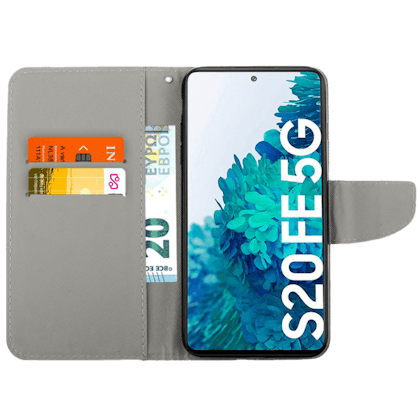 Mocaa Samsung Galaxy S20 FE Stone Grain Bookcase Hoesje Meerkleurig