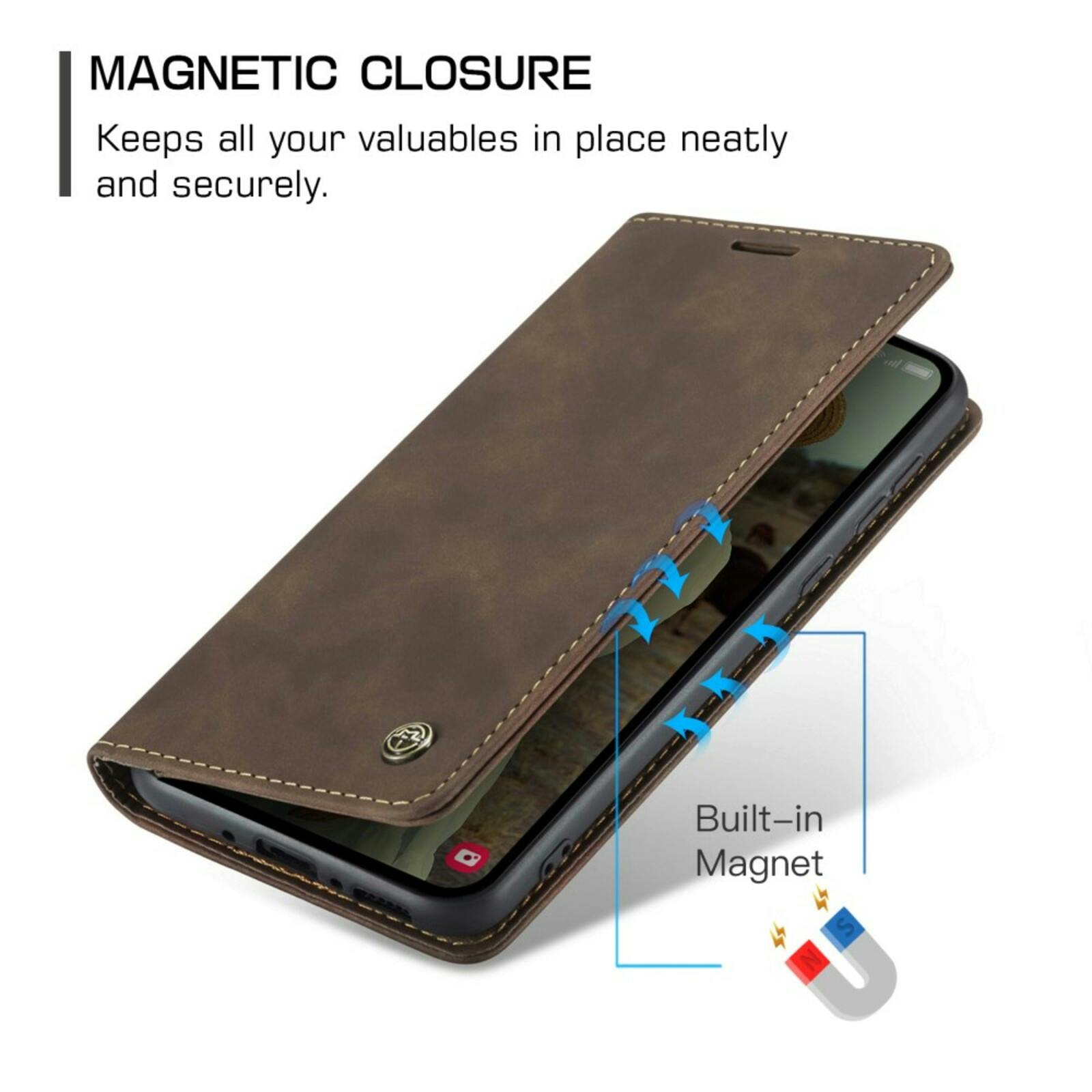 Caseme Samsung A35 Business Wallet Hoesje Bruin