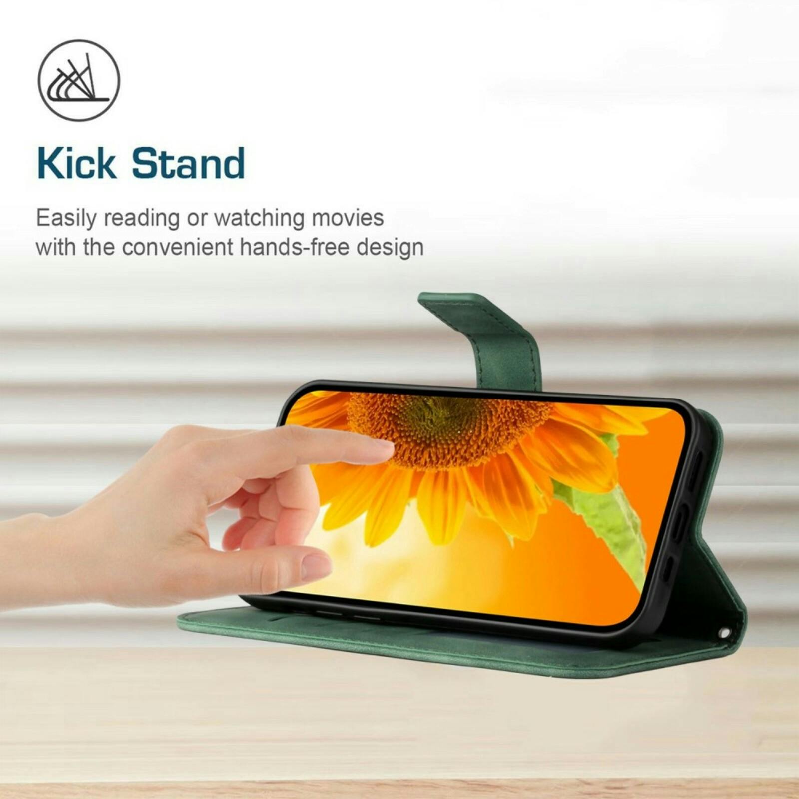 Mocaa Samsung Galaxy A16 Sunflower Bookcase met Koord Groen