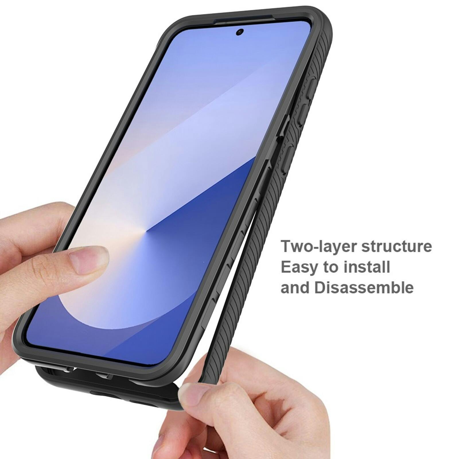 Comfycase Samsung Galaxy S25 Full Protection Cover Zwart