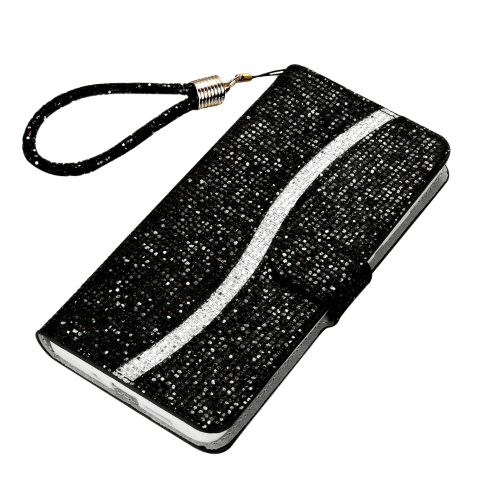 Mocaa Samsung Galaxy A41 Shimmer and Shine Bookcase Hoesje Zwart