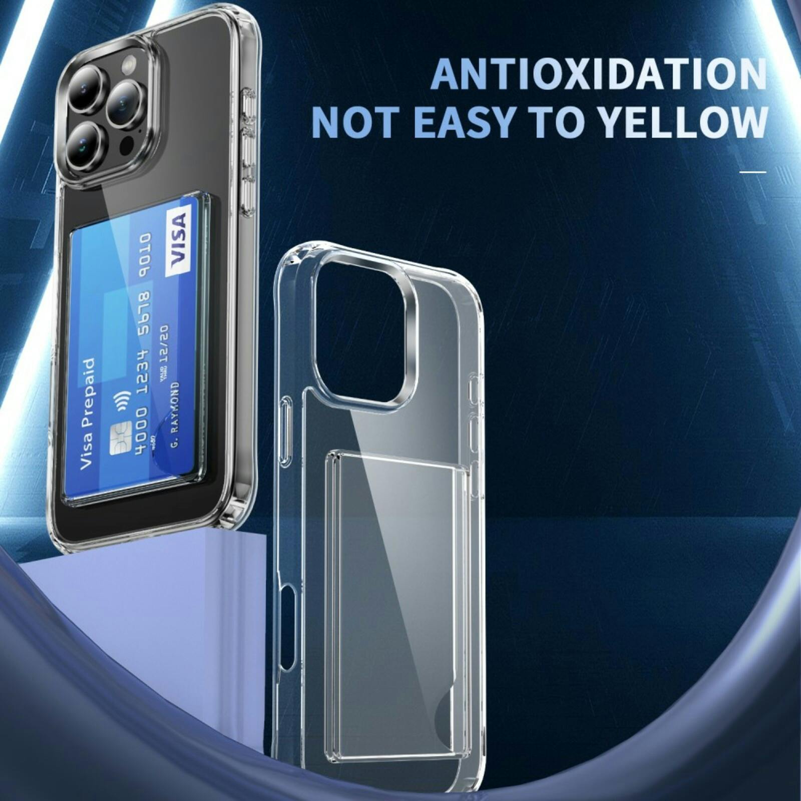 CaseBody Apple iPhone 16 Pro Shockproof Hoesje met Pasruimte Transparant