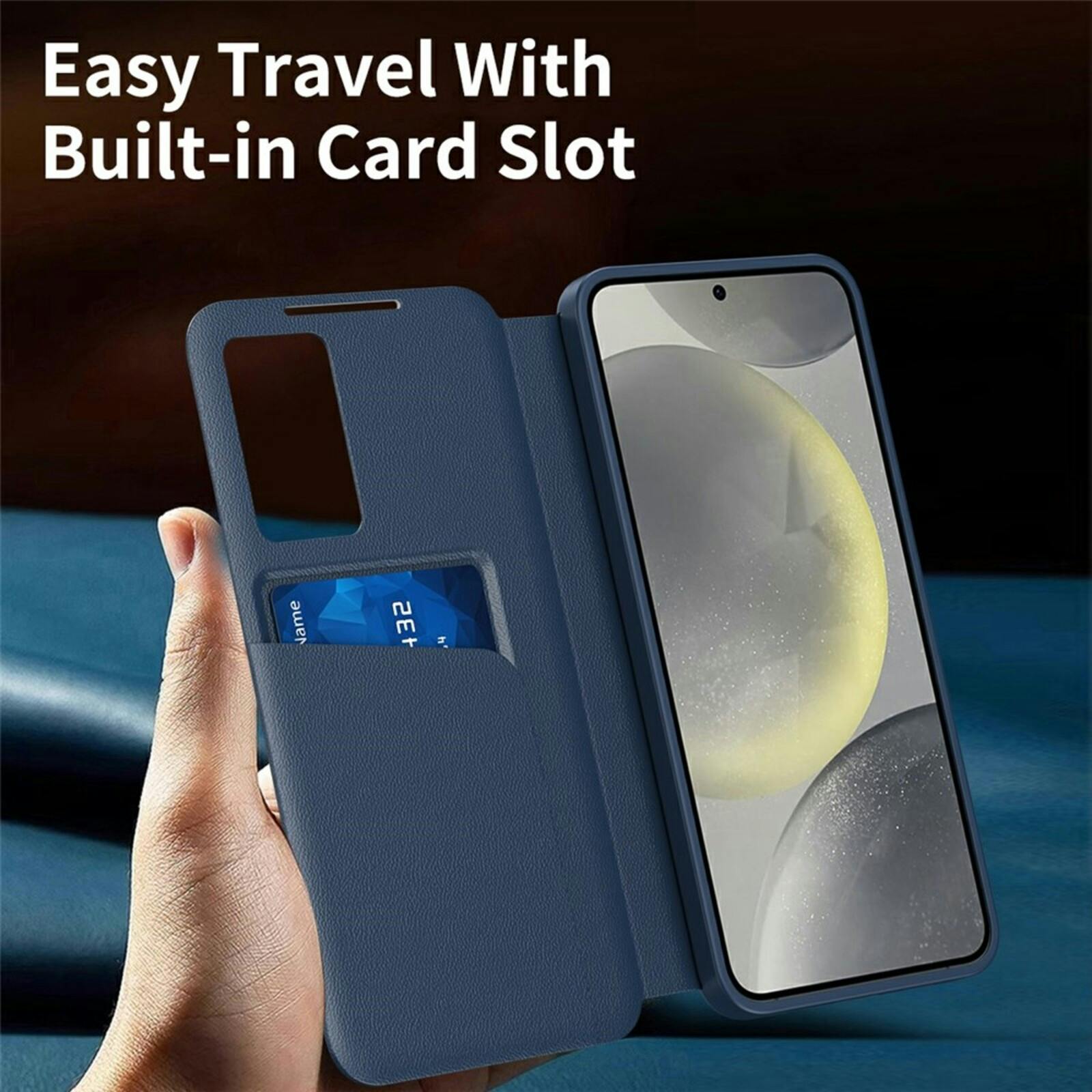 CaseBody Samsung Galaxy S26 Ultra Smart Cover Blauw