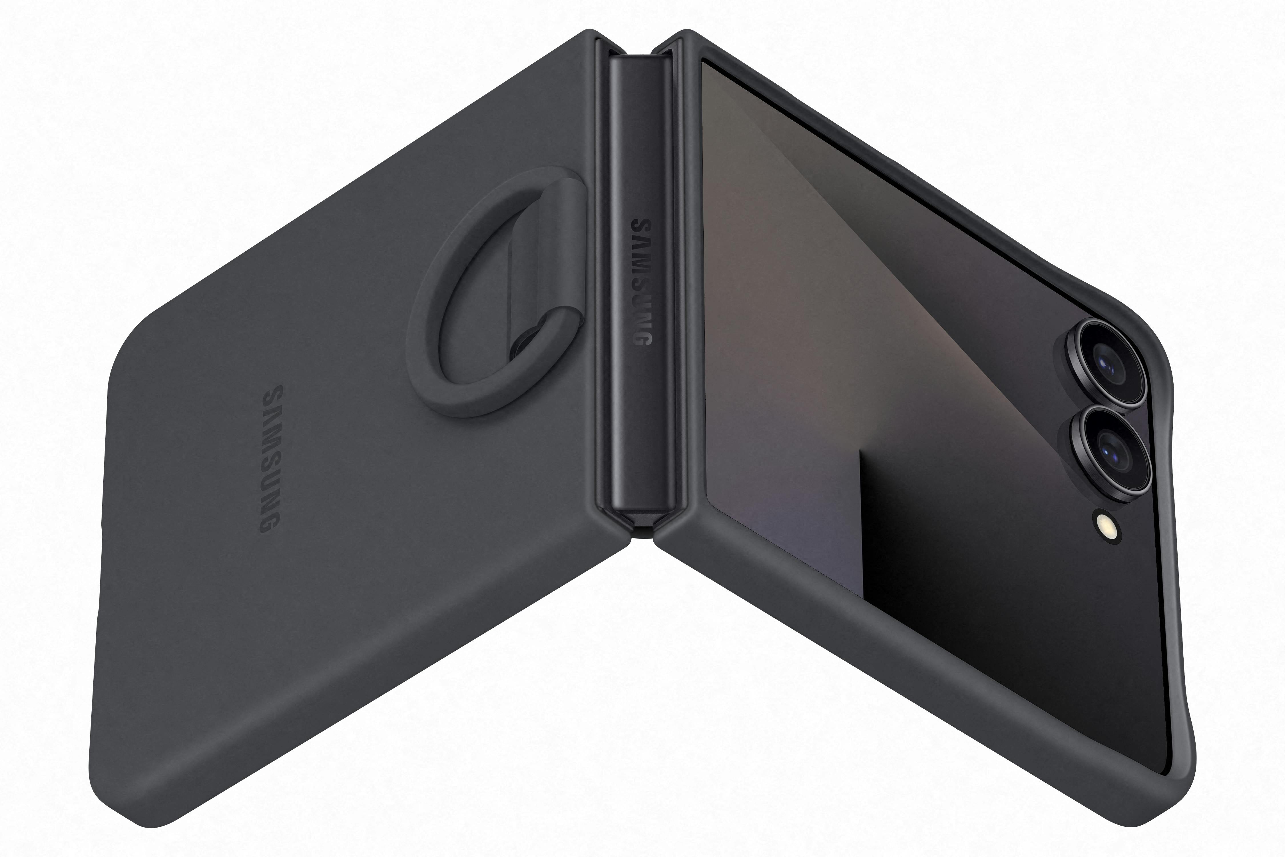 Samsung Galaxy Z Flip7 Siliconen Ring Case Zwart