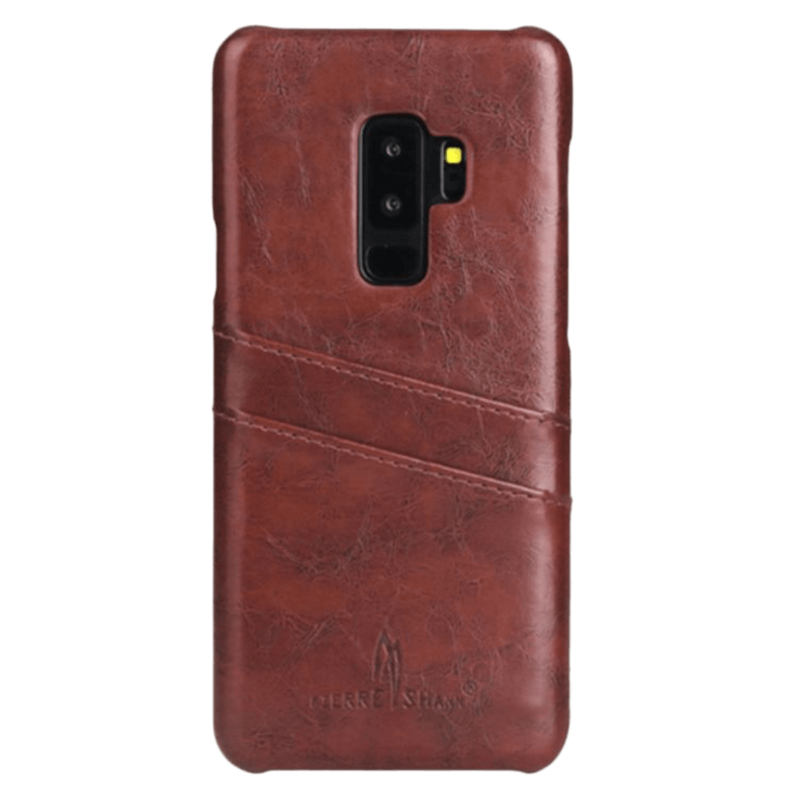 Fierre Shann Samsung Galaxy S9 Luxe Handgemaakt Hoesje Met Pasruimte Lichtbruin