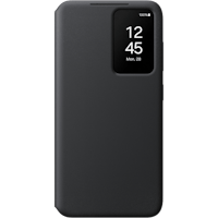 Samsung Galaxy S24 Smart View Portemonnee Hoesje Zwart - Voorkant