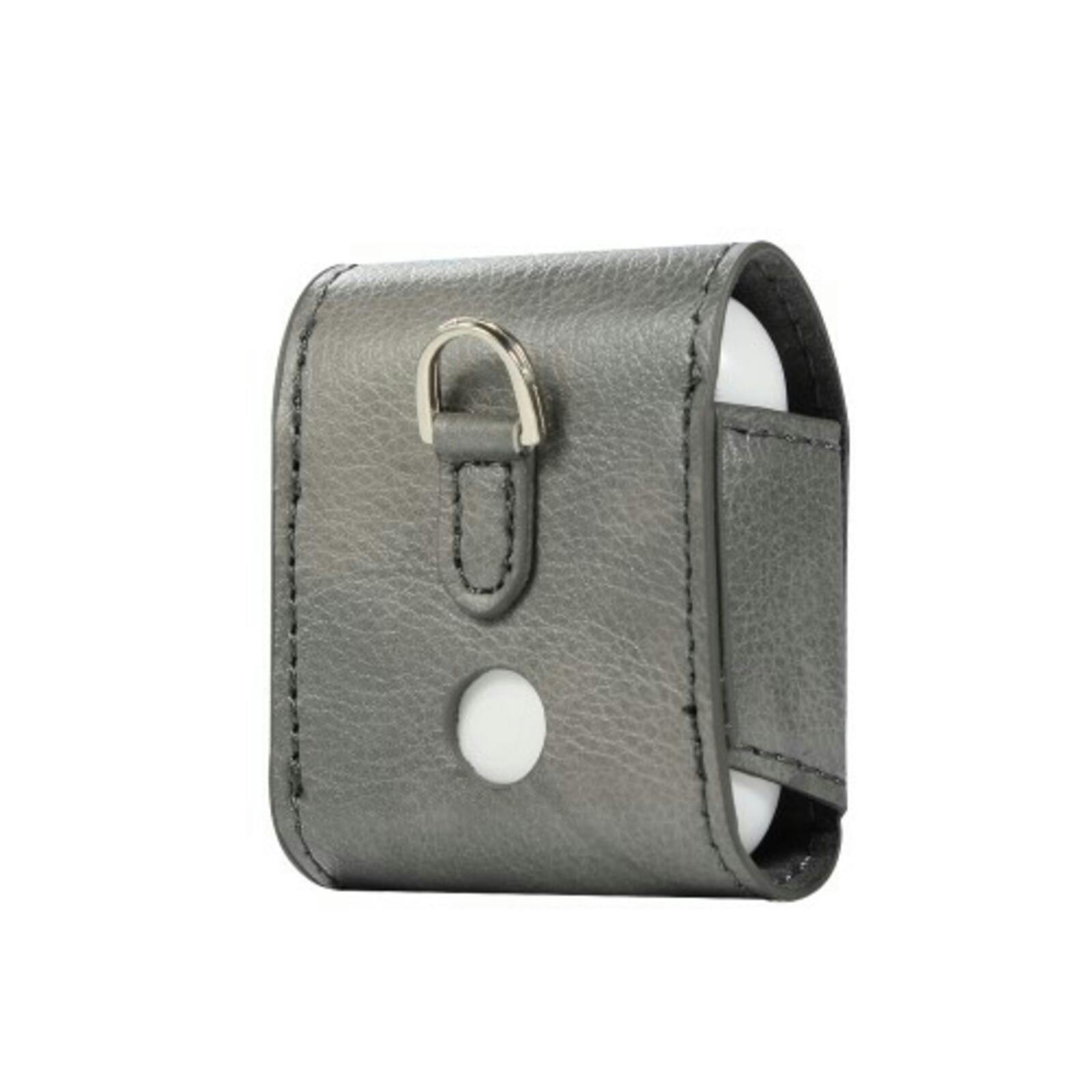 Mocaa Lederen Beschermcase AirPods 1/2 Grijs