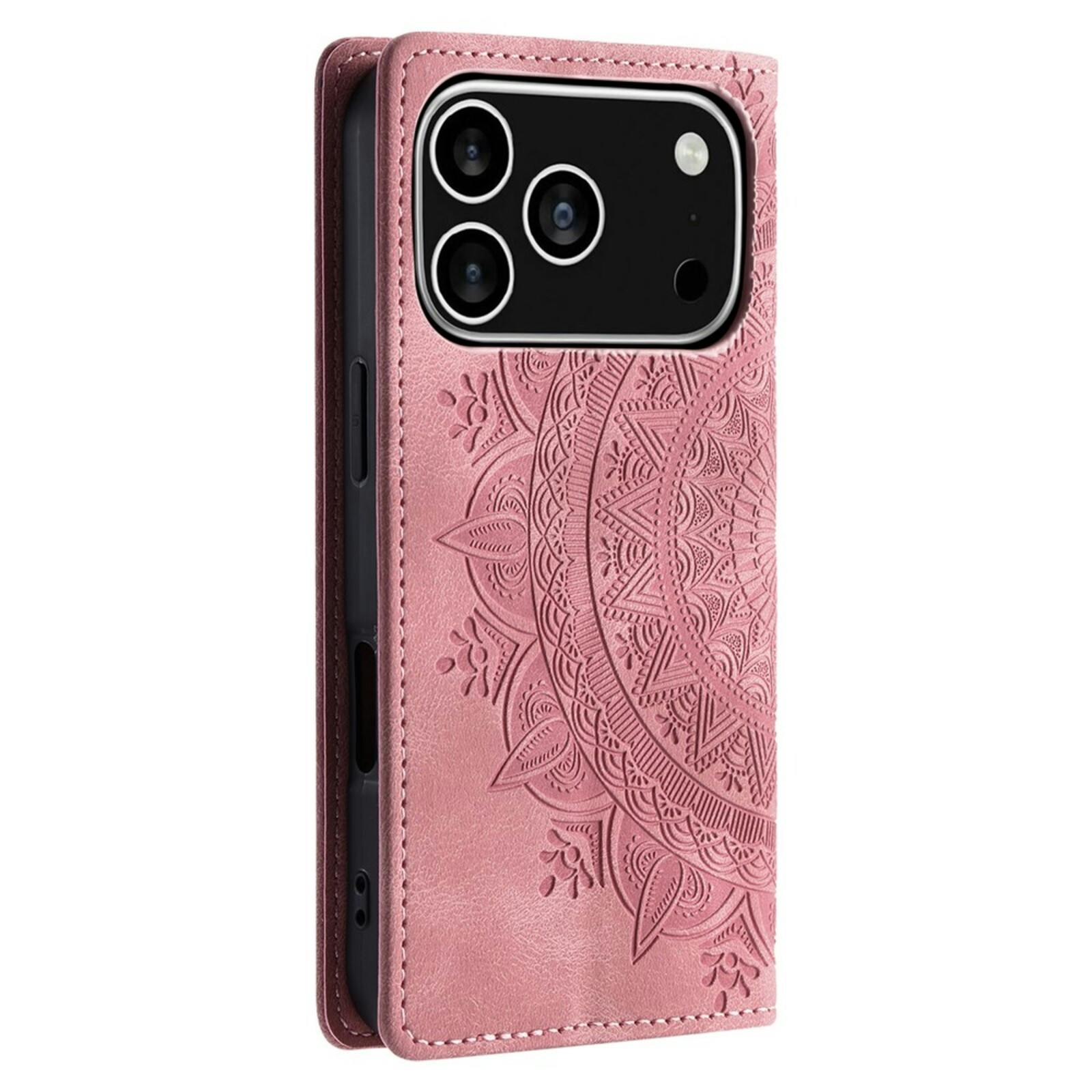 Comfycase Apple iPhone 17 Pro Soft Mandala Bookcase Roze