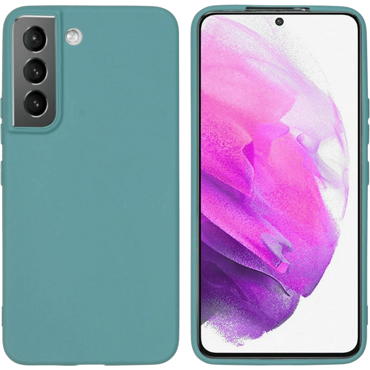 Kees Galaxy S22 Telefoonhoesje Groen - Voorkant