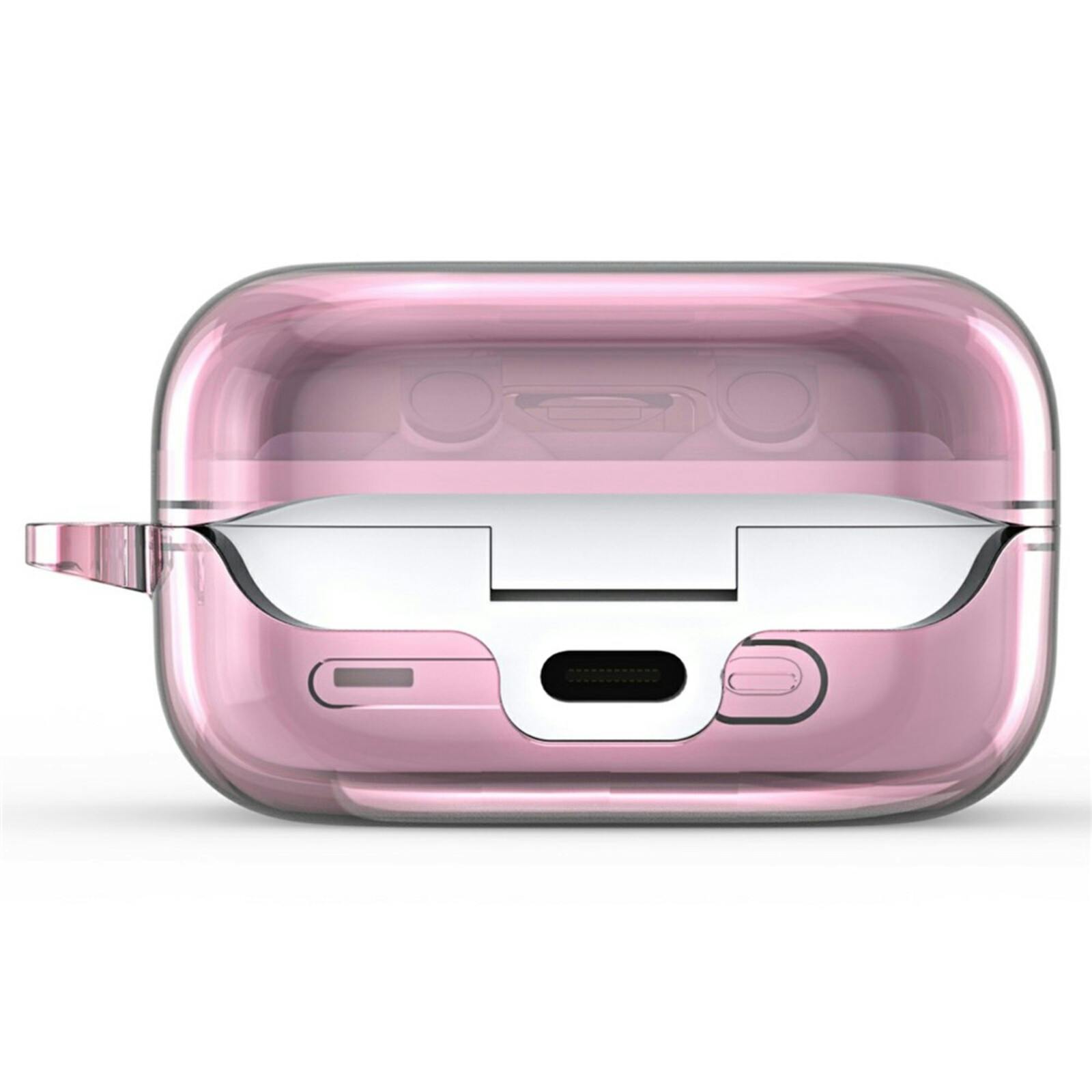 DUX DUCIS Samsung Galaxy Buds4 (Pro) Hoesje met Haak Transparant Roze