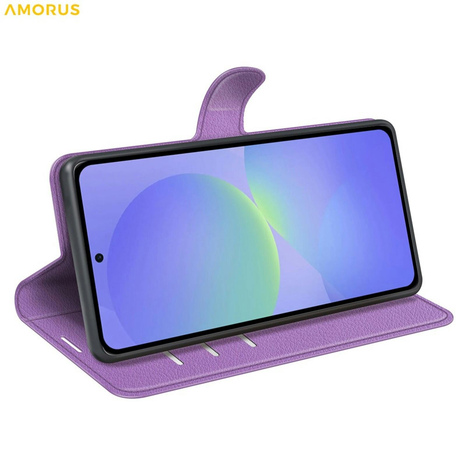Amorus Samsung Galaxy A37 Bookcase Hoesje Paars