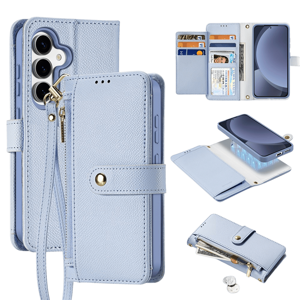 DUX DUCIS Samsung Galaxy S25 Premium 2-in-1 Bookcase met MagSafe Hoesje Lichtblauw