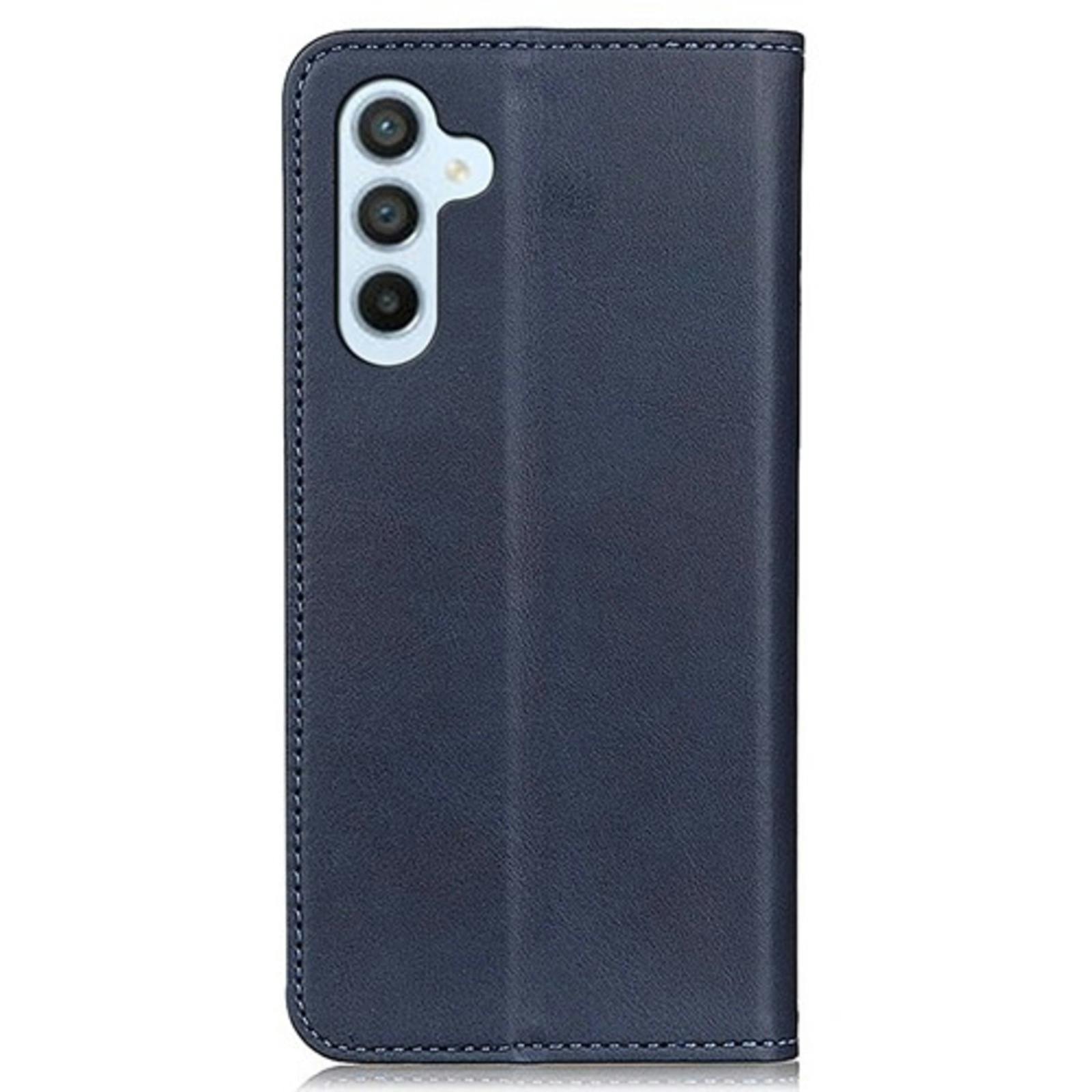 CaseBody Samsung Galaxy A55 Real Leather Wallet Hoesje Blauw