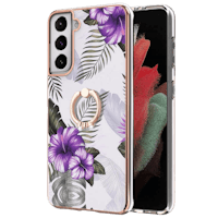CaseBody Samsung Galaxy S21 Case Met Ringhouder Floral