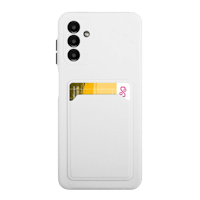 CaseBody Samsung Galaxy A14 Telefoonhoesje met Kaarthouder Wit