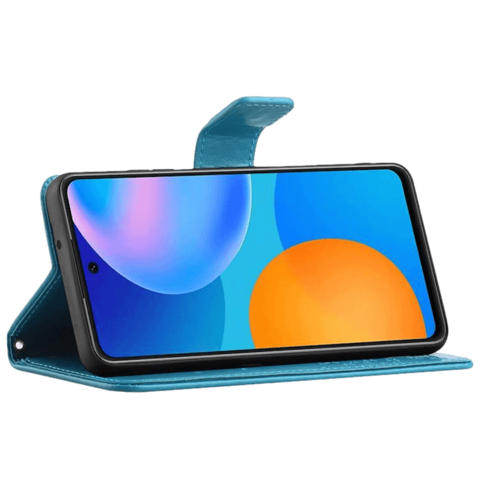 Comfycase Huawei P Smart 2021 Bookcase Hoesje Uiltjes Blauw