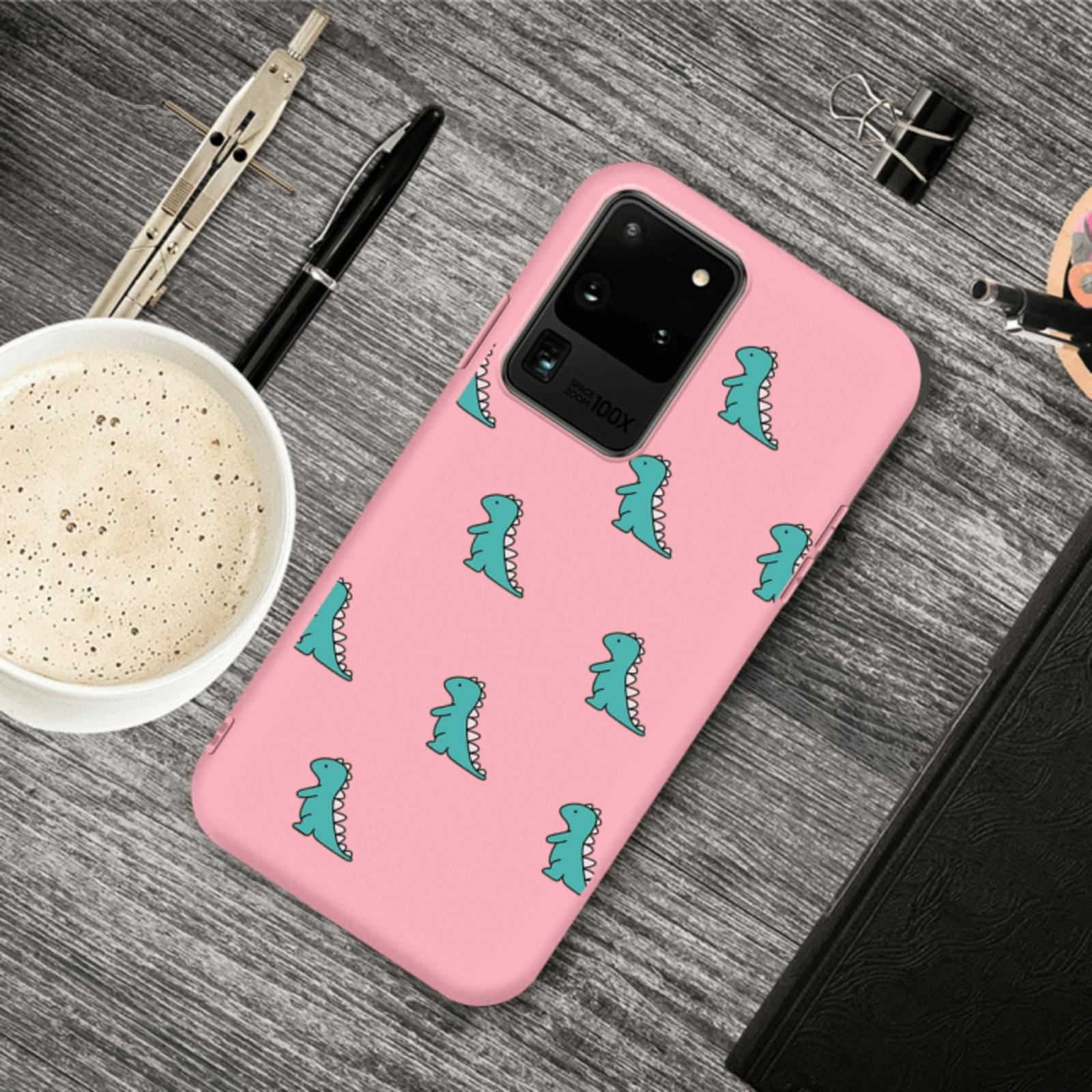 Mocaa Samsung Galaxy S20 Ultra Dino Case Roze