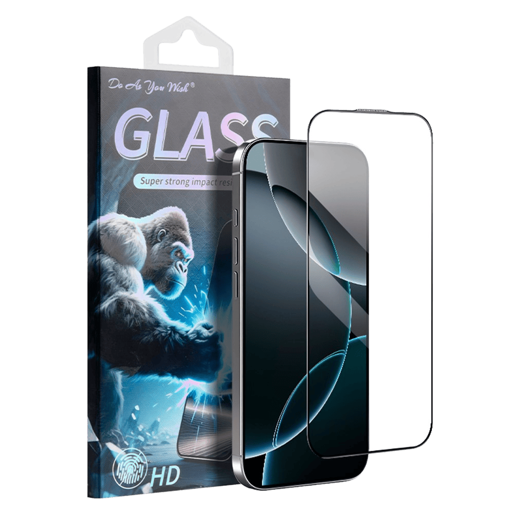 DO AS YOU WISH iPhone 15 Pro Full Screen Tempered Glass Screenprotector Transparant