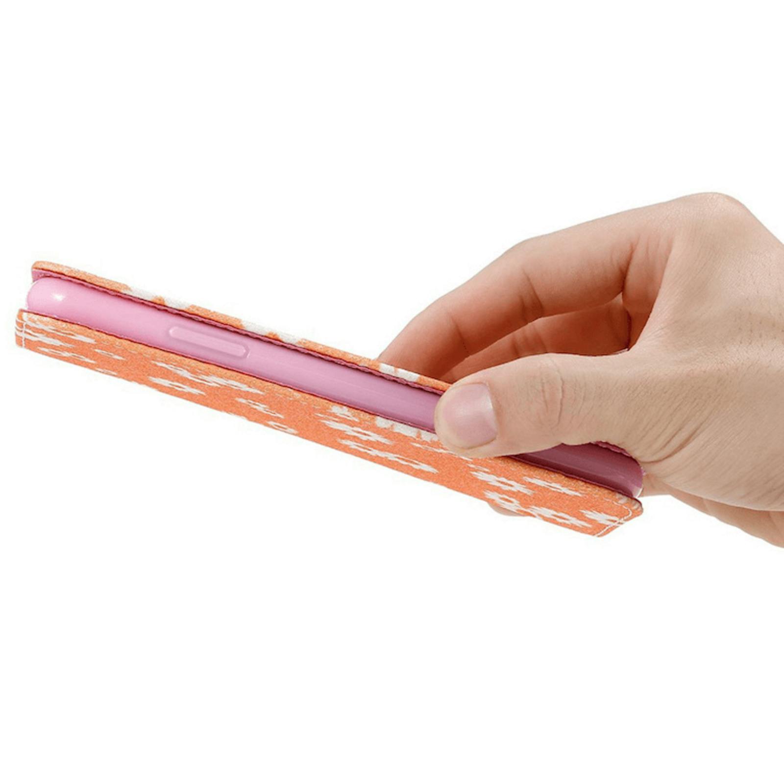 Comfycase Samsung Galaxy A41 Daisy Bookcase Hoesje Orange