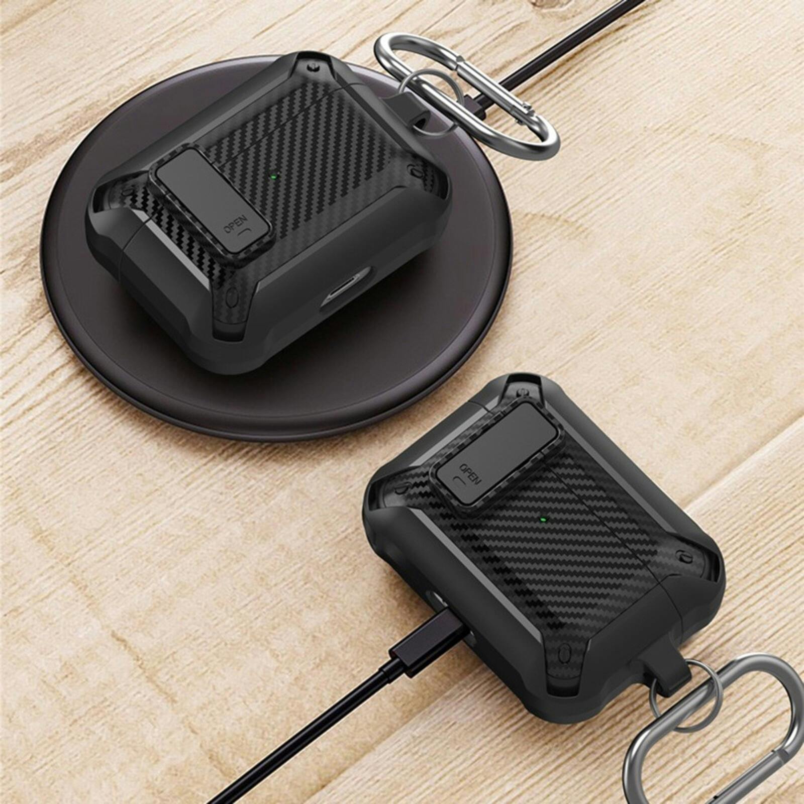 CaseBody AirPods Pro 2 Carbon Shockproof Hoesje Zwart