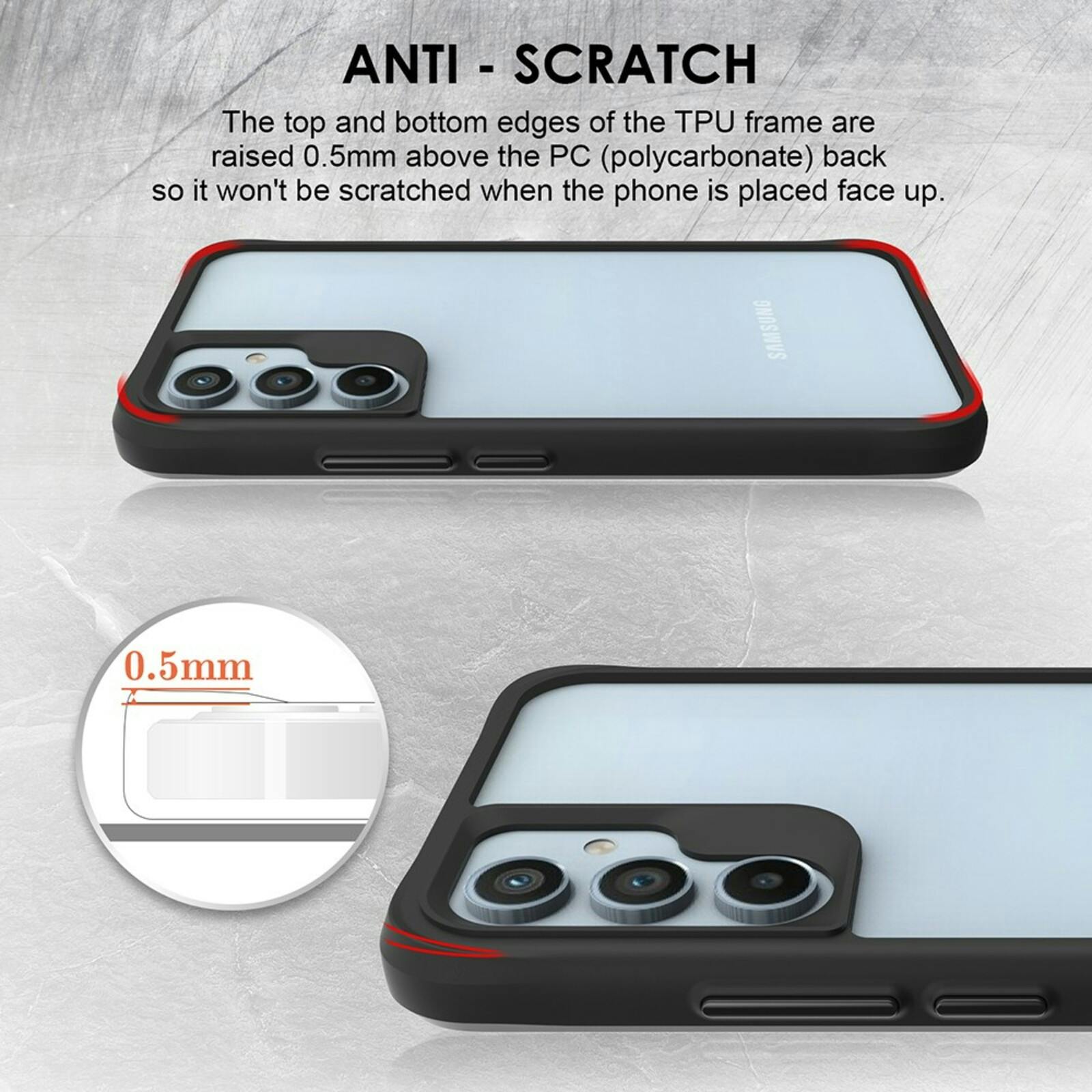 CaseBody Samsung A15 Combat X Beschermhoesje Zwart