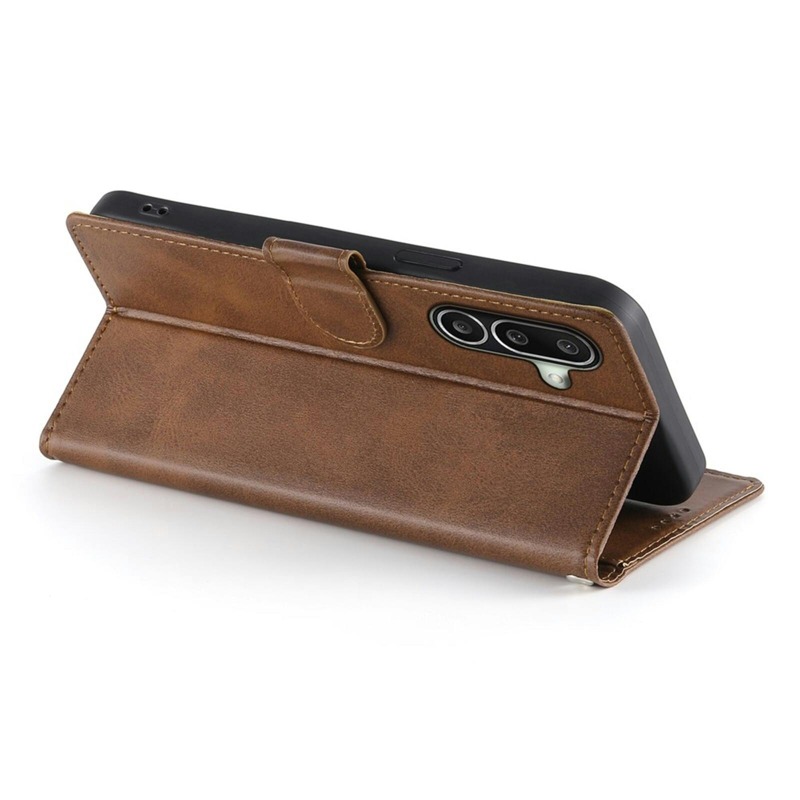 Mocaa Samsung Galaxy A27 Slim-Fit Boek Hoesje Bruin