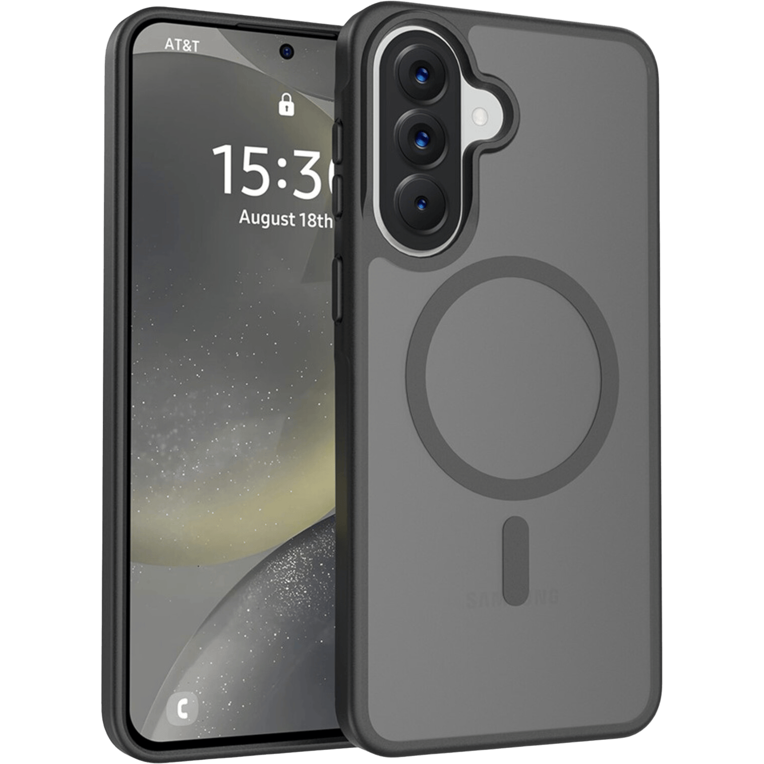 CaseBody Samsung Galaxy A57 Slim Anti-Shock MagSafe Hoesje Zwart