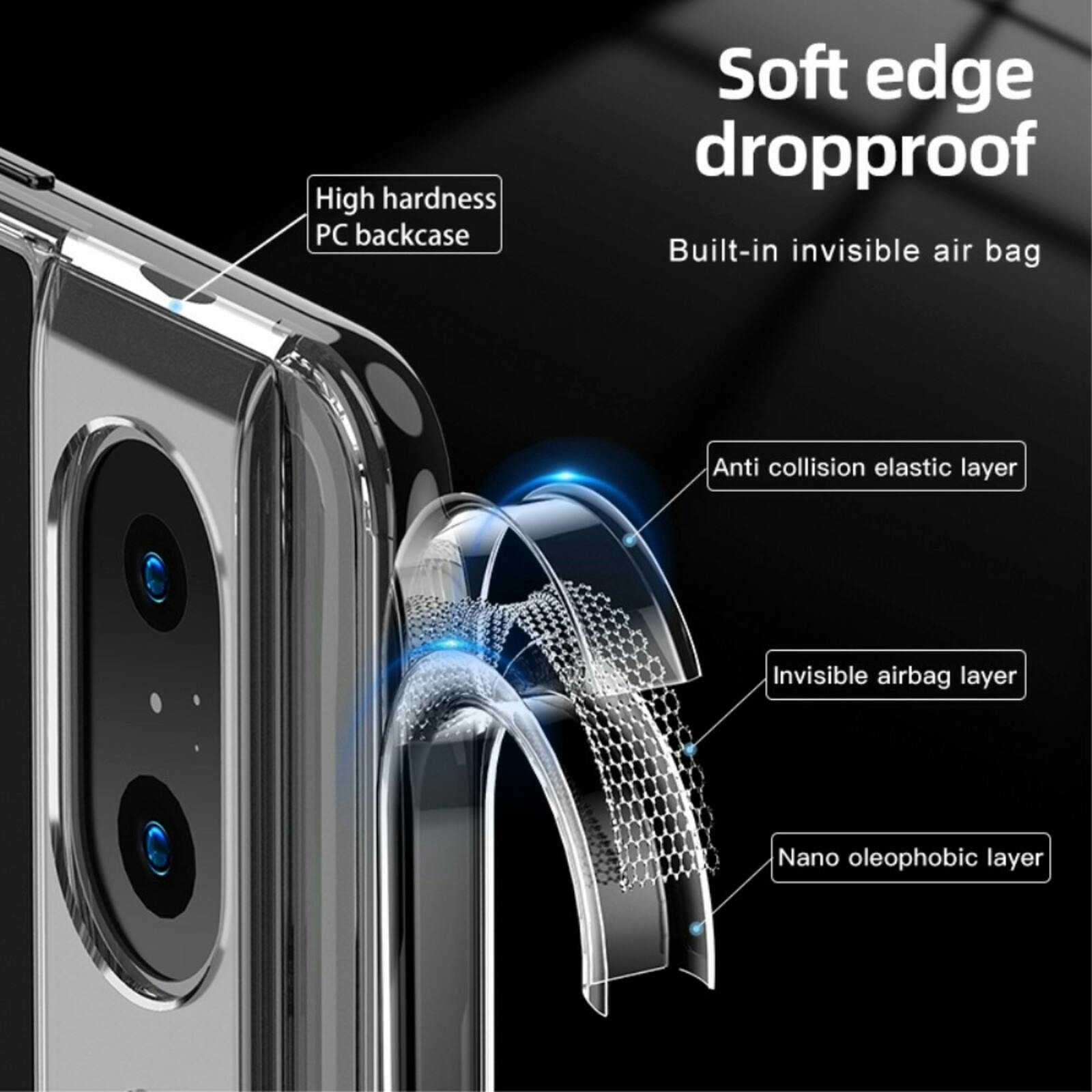 CaseBody Google Pixel 8 Airbag Schokbestendig Hoesje Transparant