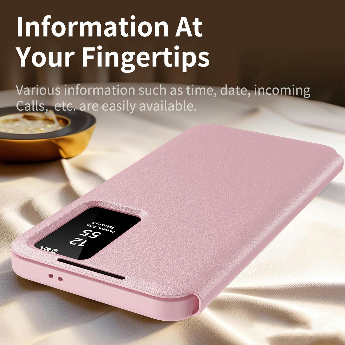 CaseBody Samsung Galaxy S25 Smart Cover Roze