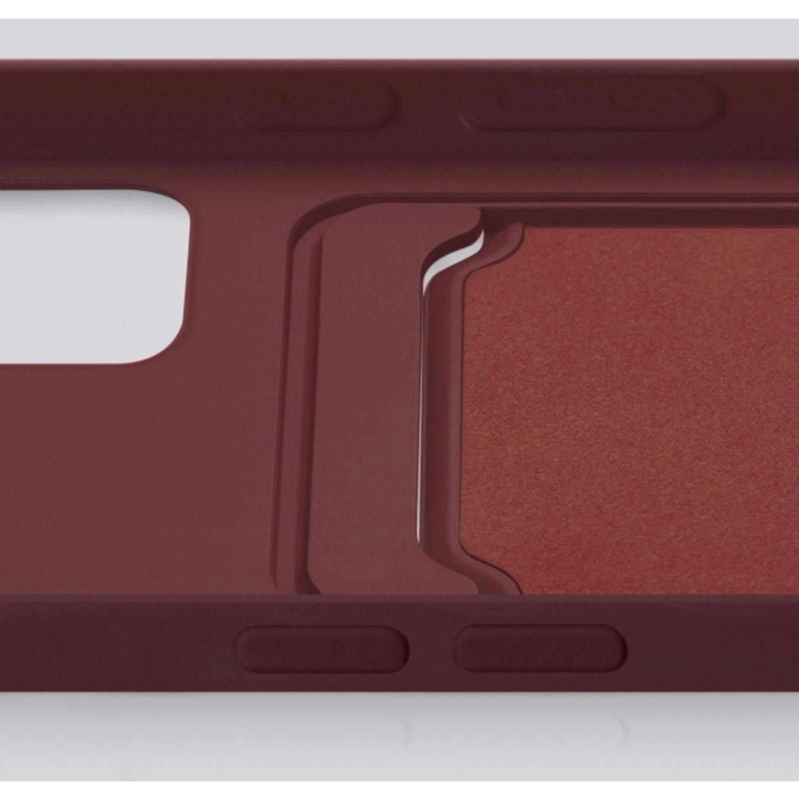 Mobilize iPhone 14 Hoesje met Kaarthouder Bordeaux