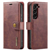 DG.MING Samsung S23 Lederen 2-in-1 Wallet Hoesje Rood