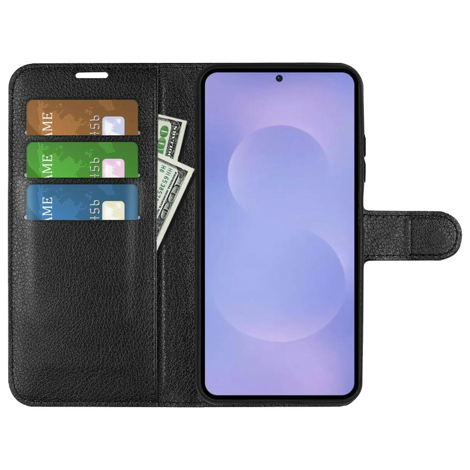 Amorus Samsung Galaxy S26 Slim-Fit Bookcase Hoesje Zwart