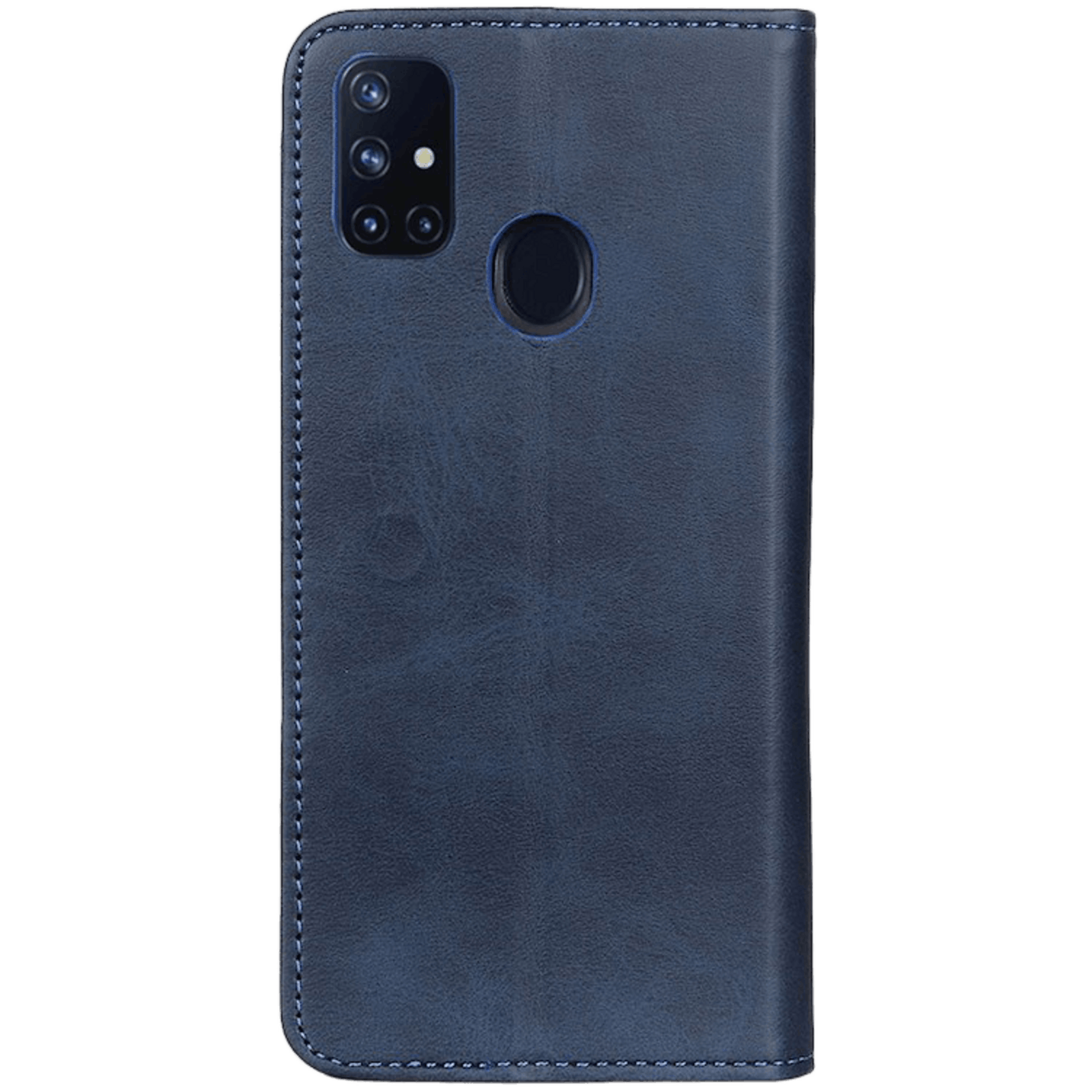 CaseBody OnePlus Nord N10 Real Leather Wallet Hoesje Blauw