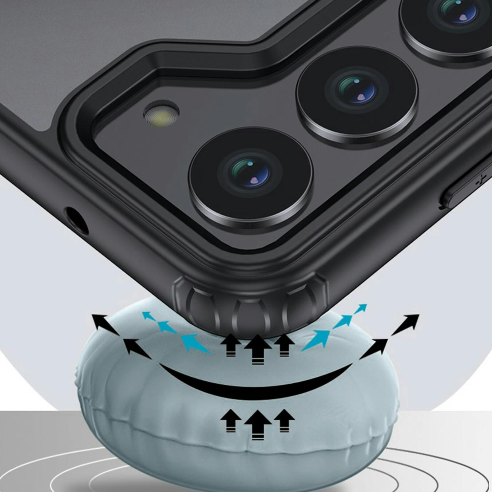 CaseBody Samsung S23 Airbag Schokbestendig Hoesje Transparant