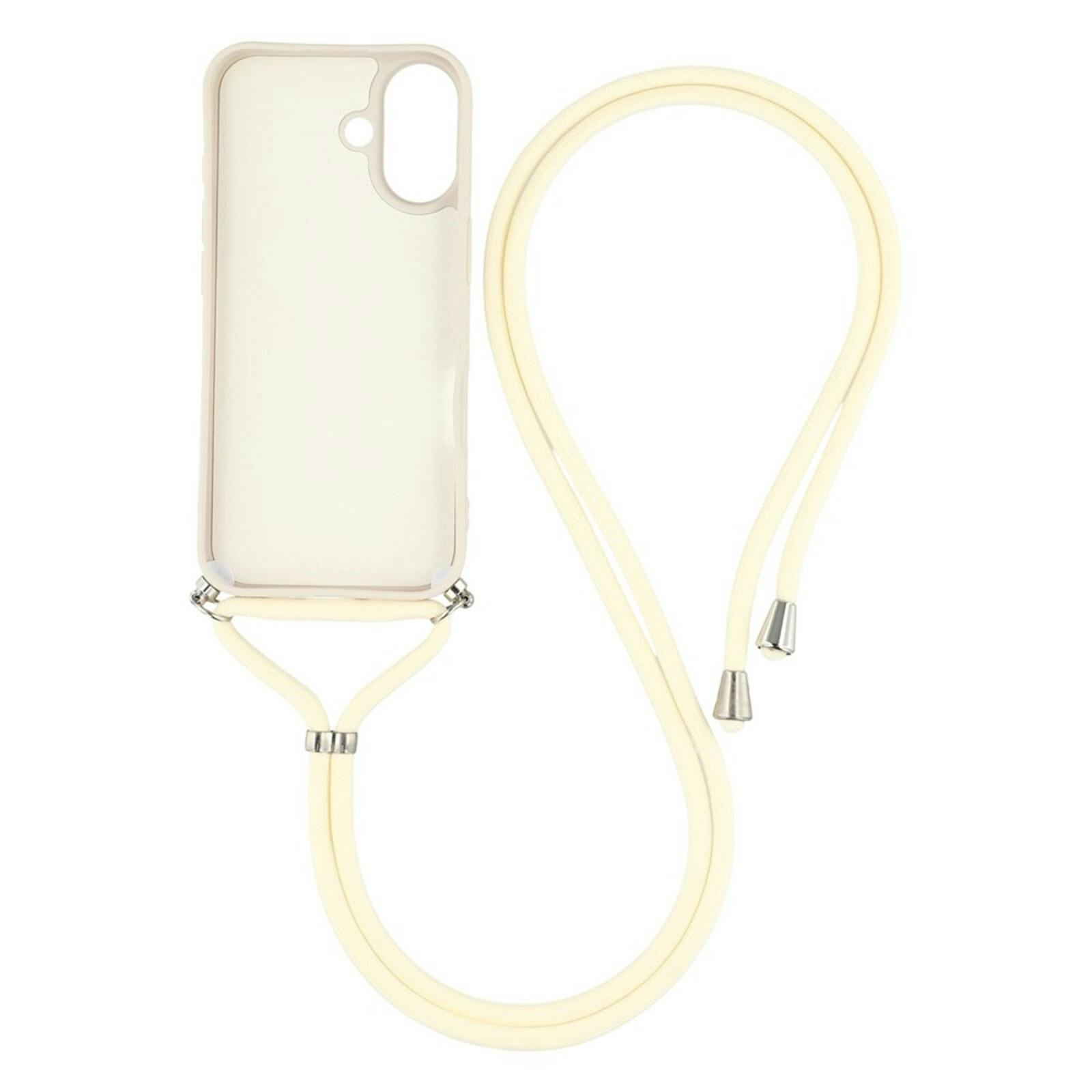 Mocaa Apple iPhone 17 Hoesje met Koord Wit