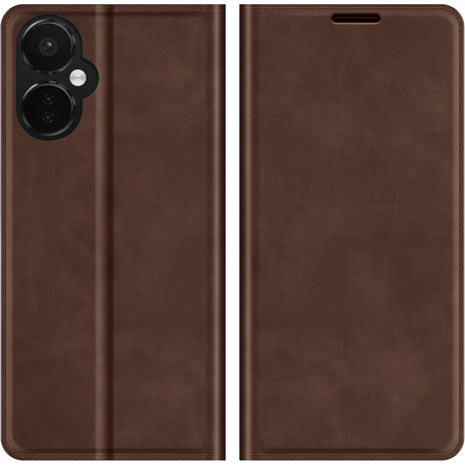 Just in Case Nord CE3 Lite 5G Portemonnee Hoesje Bruin - Voorkant